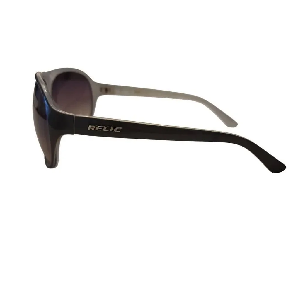 Relic Dark Gray Frame Gradient Black Lens Sunglasses w NEW Soft Leather Case